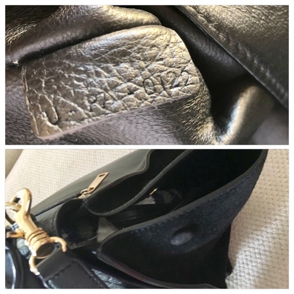 Celine🖤Trapeze Med Black Leather and Suede Tote - Picture 8 of 8